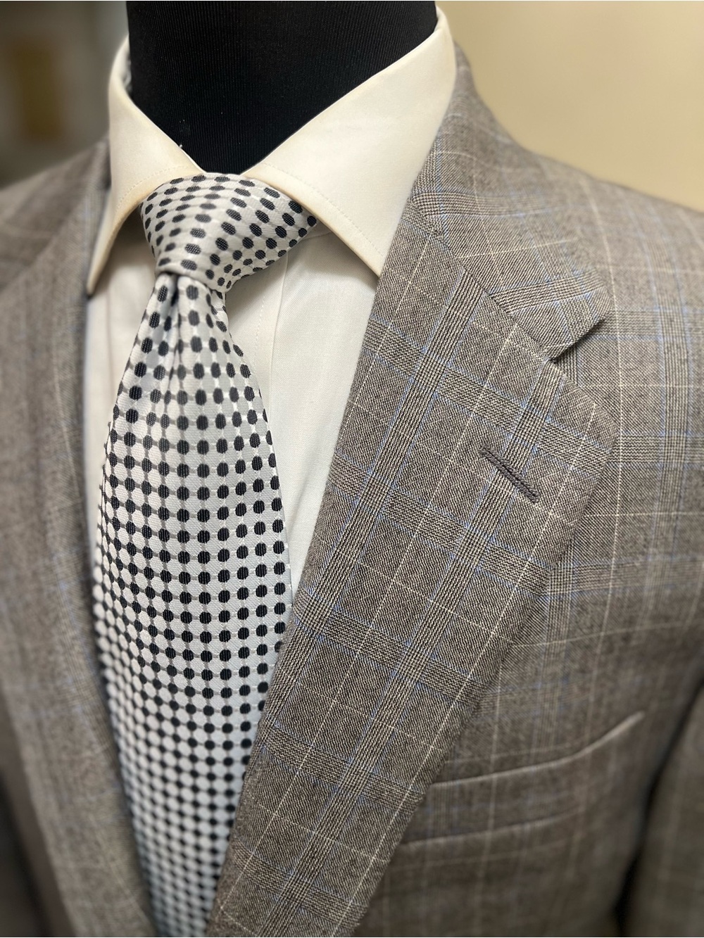 Hickey Freeman Plaid Sport Coat Blazer Jacket Worsted Wool Gray Men 44L